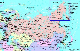 mapa de Russia em frances