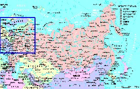 mapa de Russia em frances