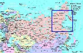 mapa de Russia em frances