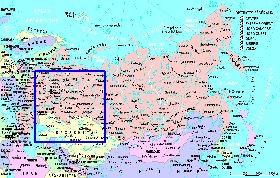 mapa de Russia em frances