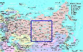 mapa de Russia em frances