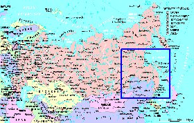 mapa de Russia em frances