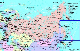 mapa de Russia em frances