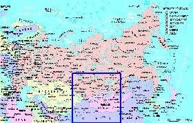 mapa de Russia em frances