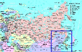 mapa de Russia em frances