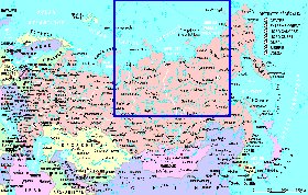 mapa de Russia em frances