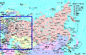 mapa de Russia em frances