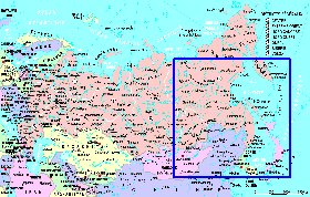 mapa de Russia em frances