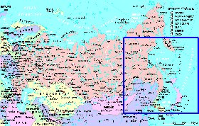 mapa de Russia em frances