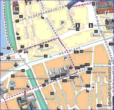 mapa de Roterdao