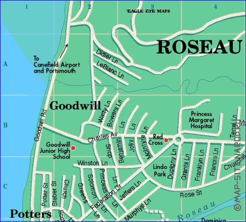 carte de Roseau