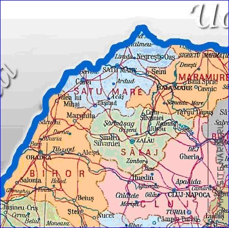 Administrativa mapa de Romenia