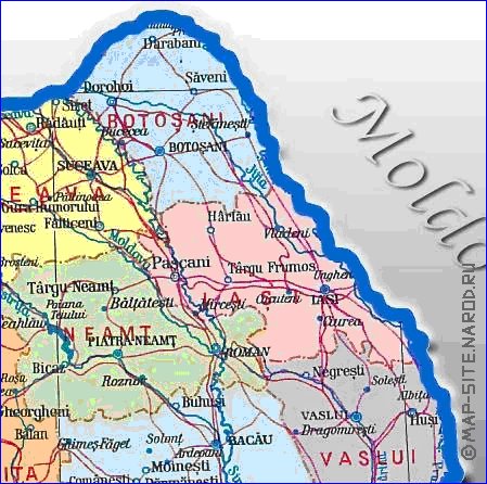 Administrativa mapa de Romenia