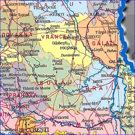 Administratives carte de Roumanie