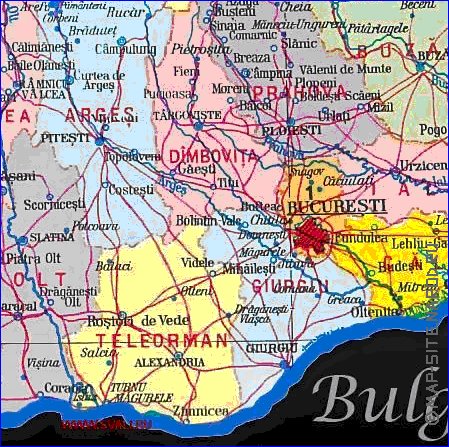 Administrativa mapa de Romenia