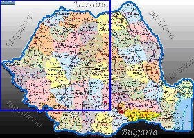 Administrativa mapa de Romenia