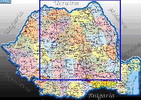 Administrativa mapa de Romenia
