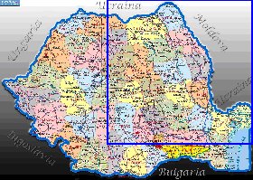 Administratives carte de Roumanie