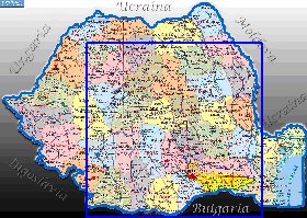 Administrativa mapa de Romenia