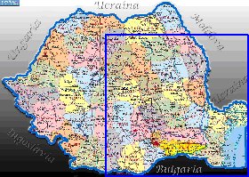 Administrativa mapa de Romenia