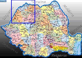 Administratives carte de Roumanie