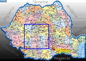 Administratives carte de Roumanie