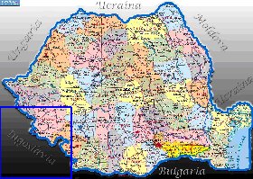 Administrativa mapa de Romenia