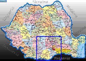 Administrativa mapa de Romenia