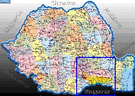 Administrativa mapa de Romenia