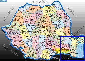 Administrativa mapa de Romenia