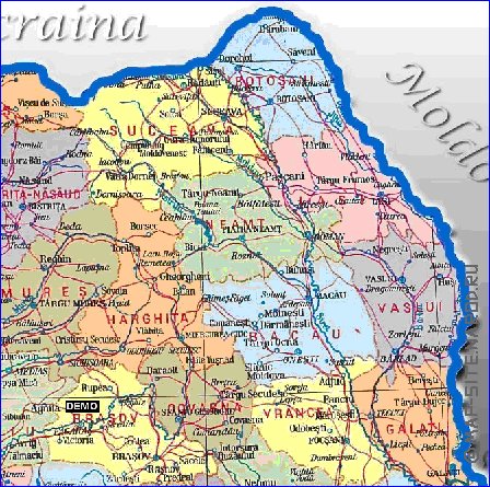 Administrativa mapa de Romenia