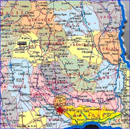 Administrativa mapa de Romenia