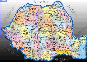 Administrativa mapa de Romenia