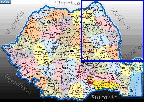 Administrativa mapa de Romenia