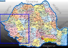 Administratives carte de Roumanie