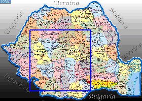 Administrativa mapa de Romenia