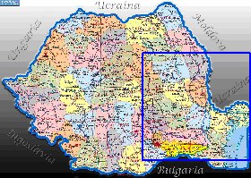 Administrativa mapa de Romenia