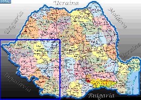 Administrativa mapa de Romenia