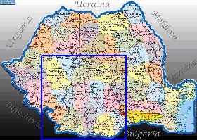 Administrativa mapa de Romenia