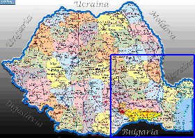 Administrativa mapa de Romenia