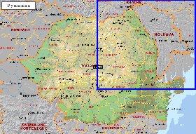 carte de Roumanie en anglais