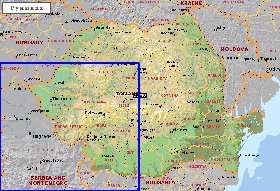 carte de Roumanie en anglais