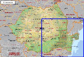 carte de Roumanie en anglais