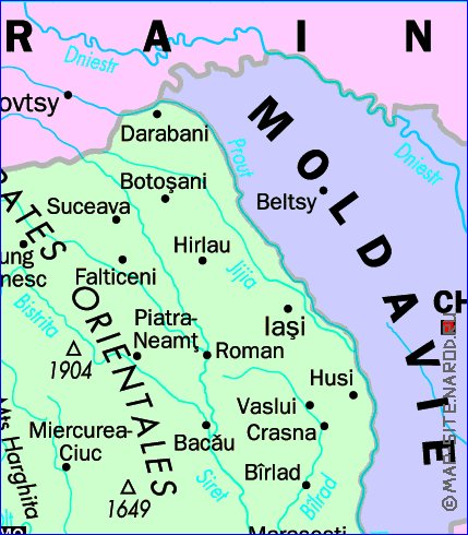 carte de Roumanie