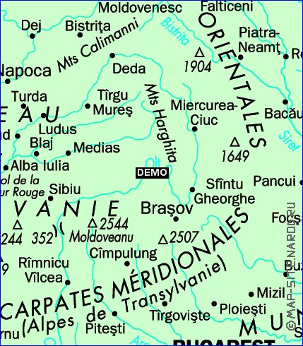 carte de Roumanie