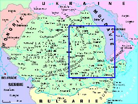 mapa de Romenia em frances