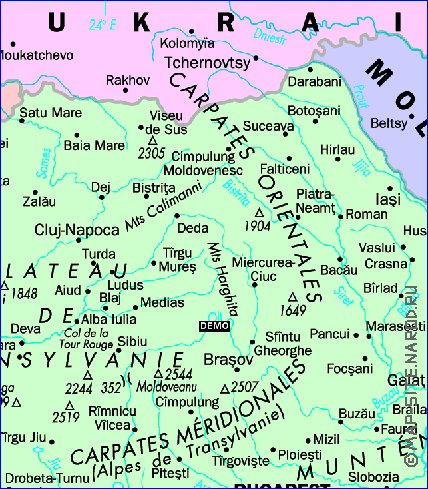 carte de Roumanie