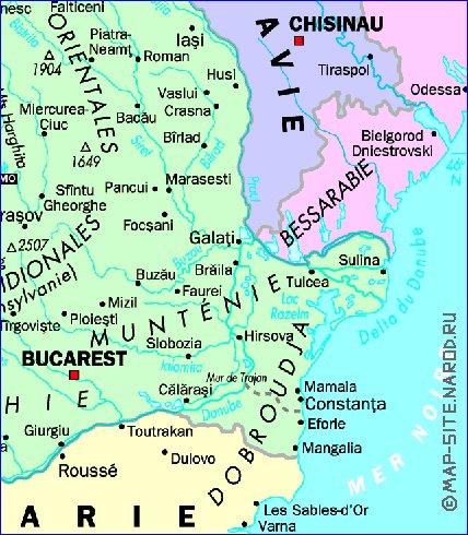 carte de Roumanie