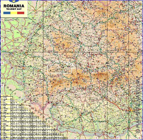 mapa de Romenia